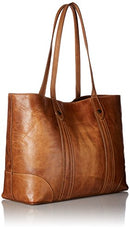 FRYE WOMENS MELISSA SHOPPER TOTE BAG STYLIST LARGE HANDBAG - BROWN - Brand New