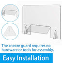 Homesuit 32"W x 24"H Protective Freestanding Sneeze Guard - B08JG7XD2G - Brand New
