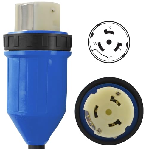 CONNTEK HEAVY DUTY 50 AMP RV POWER CORD 15-FEET 14455-15 - BLACK - Brand New