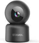 STAMOL Security Camera Indoor 2K Cameras Home Security Smart 2.4G PG323 - GRAY Like New