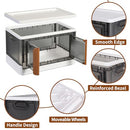 HAIXIN PLASTIC STORAGE CONTAINERS STACKABLE CLOSET ORGANIZERS AND STORAGE WHITE - Like New