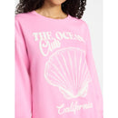 NO BOUNDARIES GRAPHIC CREWNECK SWEATSHIRT WOMEN'S SIZE MEDIUM - PINK - Brand New