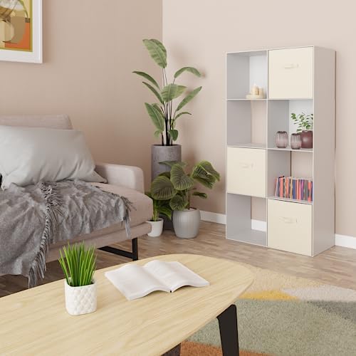 AMAZON BASICS STORAGE CUBE SHELF ORGANIZER 8 CUBES PB-0558W - WHITE - Like New