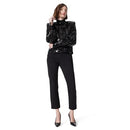30247561 DEE OCLEPPO MARLIE PONTI ANKLE STRAIGHT LEG PANT WOMEN XS BLACK - Brand New