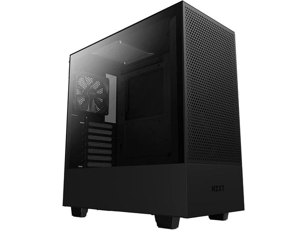 NZXT H510 Flow Matte Black - Compact ATX PC Gaming Case - Tempered Glass -