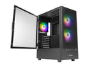 Antec NX410 ATX Mid-Tower Case, Tempered Glass Side Panel, Full Side View