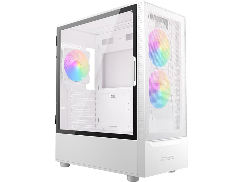 Antec NX410 ATX Mid-Tower Case, Tempered Glass Side Panel, Full Side View