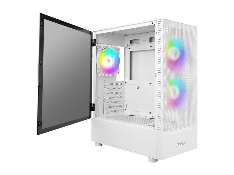 Antec NX410 ATX Mid-Tower Case, Tempered Glass Side Panel, Full Side View
