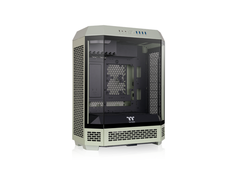 Thermaltake Tower 600 Matcha Green Mid-Tower ATX Case; 3 Tempered Glass Panels;