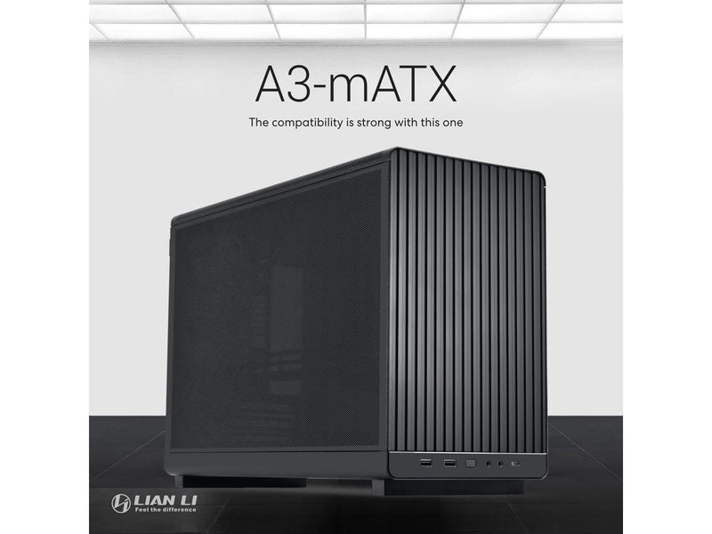 LIAN LI A3-mATX Black SPCC M-ATX / ITX Computer Case ------ A3-mATX-X