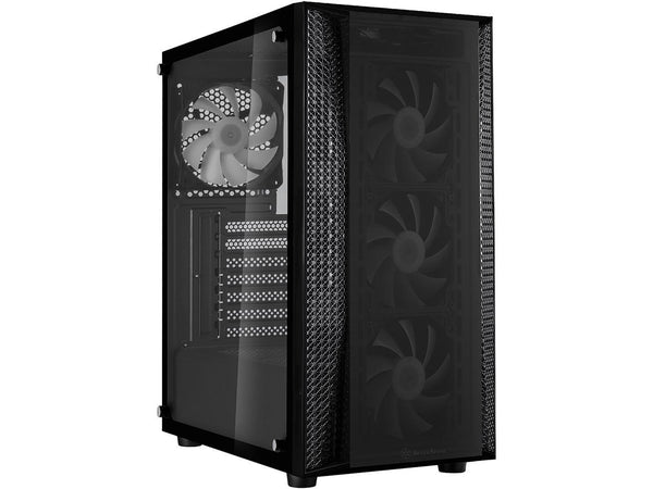 silverstone fara b1 pro, argb lighting, tempered glass, mid tower atx chassis,