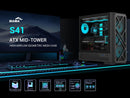SAMA S41 Mid-Tower PC Case, 4 x 120mm ARGB Fans, Pre-Installed ARGB HUB, 4mm