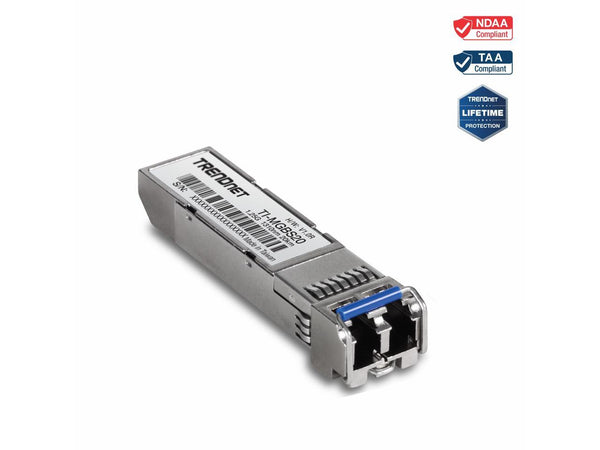 TRENDnet TI-MGBS20, 1000Base-LX Industrial SFP Single- Mode LC Module (20km),