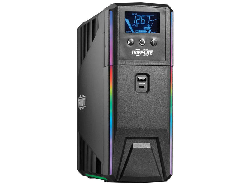 Tripp Lite UPS 1000VA 600W 120V Pure Sine Wave Gaming UPS Battery Backup - LCD,
