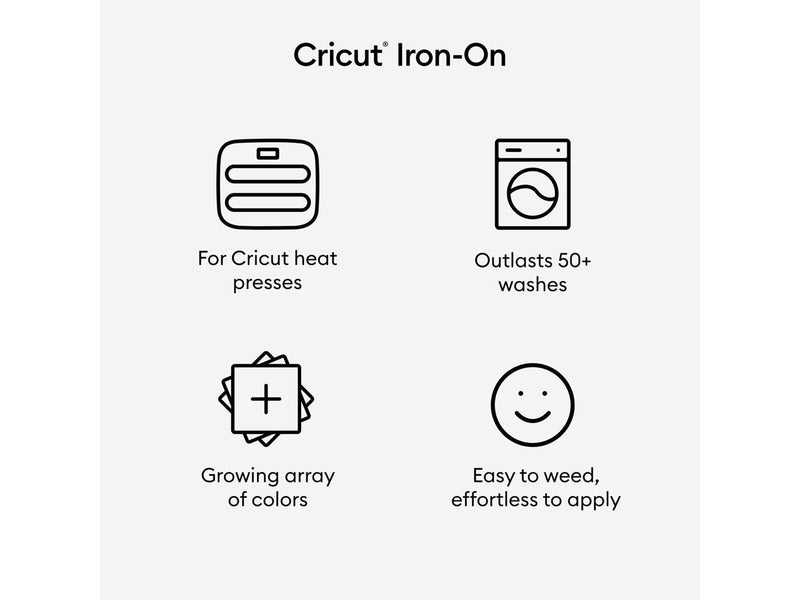 Cricut Everyday Iron-On Sampler Rainbow | 6 Sheets 12"x12" 2004815