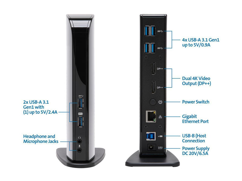 SD4100v 5Gbps USB 3.0 Dual 4K Docking Station - DP++/DP++ - Win/Mac/Chrome (3m