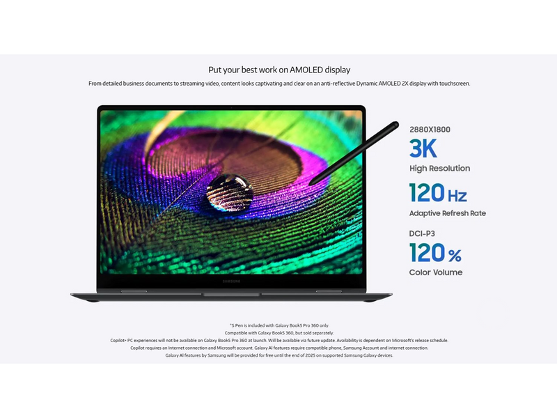Samsung Galaxy Book5 Pro 360 NP964QHA-KG1US 16" Touchscreen Convertible Copilot+