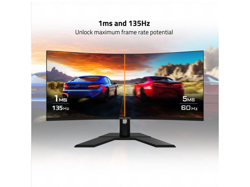 GIGABYTE - GS34WQC (US) - 34" VA Curved Gaming Monitor - WQHD 3440x1440 - Curved