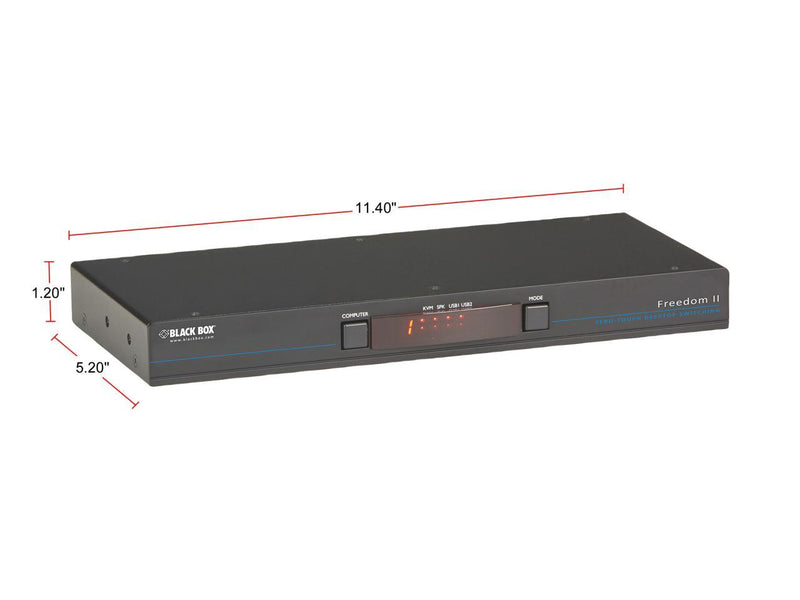 Black Box KV0004A-R2 KM Switch with Glide & Switch Mouse Switching - 4-Port