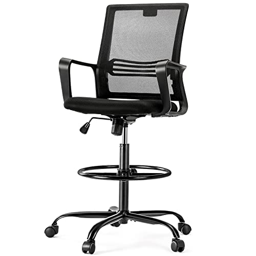 OLIXIS DRAFTING CHAIR TALL STANDING OFFICE DESK CHAIR ADJUSTABLE FOOT RING - Like New