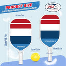 SPRYPALS PICKLEBALL PADDLES 4 SET WITH 4 BALLS ERGONOMIC GRIP - RED/BLUE - Like New