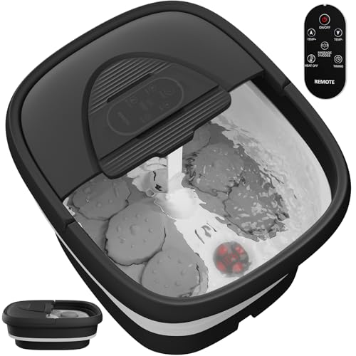 BEAUMOI FOOT SPA COLLAPSIBLE FOOT BATH MASSAGER WITH HEAT TIMER BA03H - BLACK - Like New