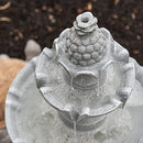 XBrand 36.2" 2-Tier Solar Water Fountain Freestanding Bird Bath - Gray - Brand New