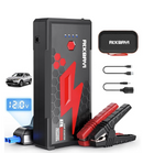 ATKMAYI 3000A PEAK CAR BATTERY JUMP STARTER,20000MAH, LED LIGHT - BLACK/RED - Like New
