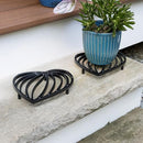 ACHLA Leaf Series Black Wrought Iron Trivet, Pack of 2, MA120-1001-2PK-BLACK - Like New