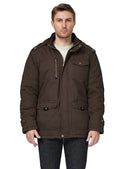 WenVen Men's Winter Thicken Cotton Parka Jacket Warm Coat, Brown, S - Brand New