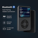 Innioasis 128G Mp3 Player Bluetooth 2.4" Portable Mini HiFi Sound - GRAY - Like New