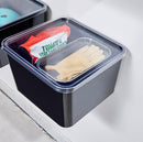 iDesign Storage Bin with Lid & Wall Mount Bracket, 12" x 12" x 8", Clear Bin - Brand New