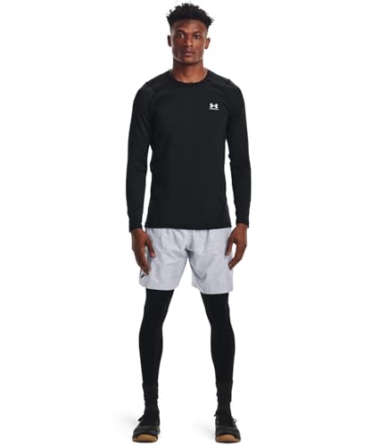 1366068 Under Armour Men's ColdGear Fitted Crew Black/White XLarge - Brand New