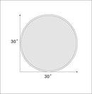Large Simple Round Beveled Circle Wall Mirror Frameless B0852Y92TR - NEW - Brand New