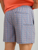 HUK MEN'S PURSUIT VOLLEY, SWIM SHORTS M, NIGHT OWL 2.0 - SIZE M - ORANGE/BLUE - Brand New