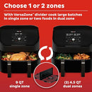 INSTANT POT VERSAZONE 9QT AIR FRYER 8-IN-1 FUNCTIONS CRISPS 140-3092-01 - BLACK - Like New