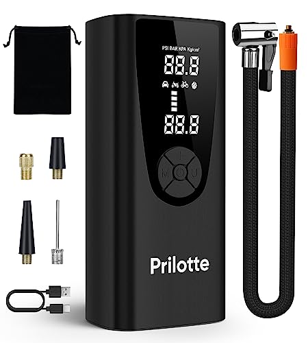 PRIOLETTE TIRE INFLATOR PORTABLE AIR COMPRESSOR 150PSI AIR PUMP - BLACK Like New