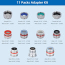11pcs Faucet Adapter Kit, Brass Faucet Aerator Adapter Set Male Female Sink - Like New