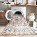CHAMPLANT AREA RUG 8X10 WASHABLE RUG TANGERINE VINTAGE TRADITIONAL MAT - YELLOW - Like New