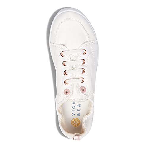 10011625 VIONIC PISMO LIFESTYLE WOMEN'S SHOES - CREAM CANVAS - - Scratch & Dent