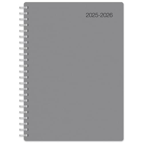 OFFICE DEPOT 2025-2026 WEEKLY/MONTHLY PLANNER 5" X 8" 30% RECYCLABLES - GRAY - Brand New