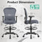 PRIMY DRAFTING CHAIR ERGONOMIC TALL, HIGH BACK, ADJUSTABLE, PR959-Z - DARK GRAY - Like New