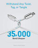 ANKER USB-C 2.0 CABLE POWERLINE+ III 6FT USB-IF CERTIFIED CABLE SILVER - Like New