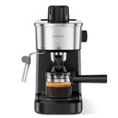 XIXUBX6 Bar Espresso Machine, 800W Steamer Cup Warmer, BDC002A - Black/Silver - Like New