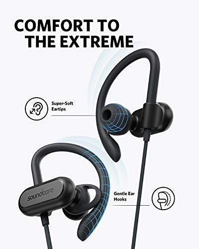 ANKER WIRELESS BLUETOOTH HEADPHONES, SOUNDCORE SPIRIT X EARPHONES - BLACK - Like New