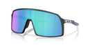 OAKLEY SUTRO ASIAN FIT SUNGLASSES - MATTE BLACK/PRIZM SAPPHIRE - SIZE 60 - Like New