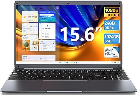 SGIN X15S Laptop 15.6" FHD N5095 24GB 1TB SSD - DARK GRAY Like New