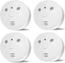 Lecoolife GS528A 4 Pack Combination Smoke, Carbon Monoxide Detector - WHITE Like New