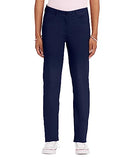 IZOD JUNIOR'S UNIFORM SKINNY STRETCH TWILL PANT YOUTH SIZE 5 - NAVY - Brand New