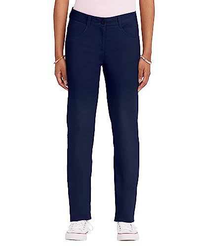 IZOD JUNIOR'S UNIFORM SKINNY STRETCH TWILL PANT YOUTH SIZE 5 - NAVY - Brand New